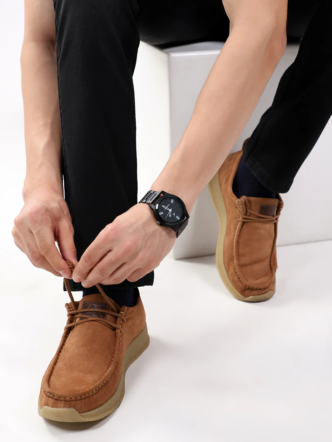 Monte Carlo Peach Casual Moc-Toe-Lace Up Shoe for Men - Image 10