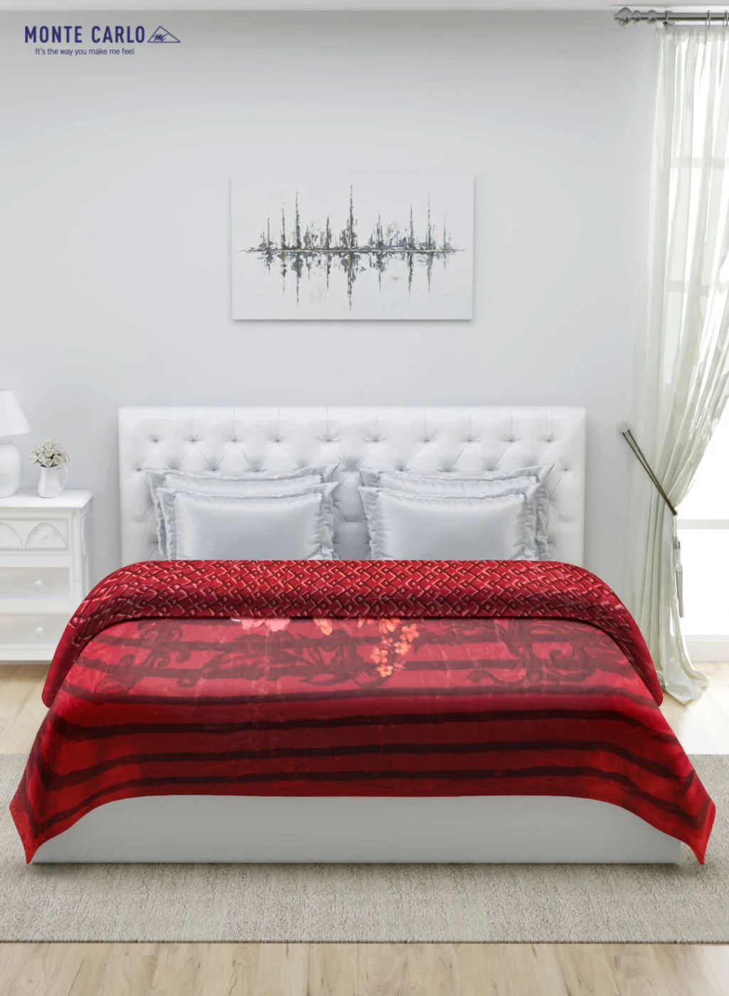 Printed Mink Double Blanket for Heavy Winter -3 Ply - Image 3