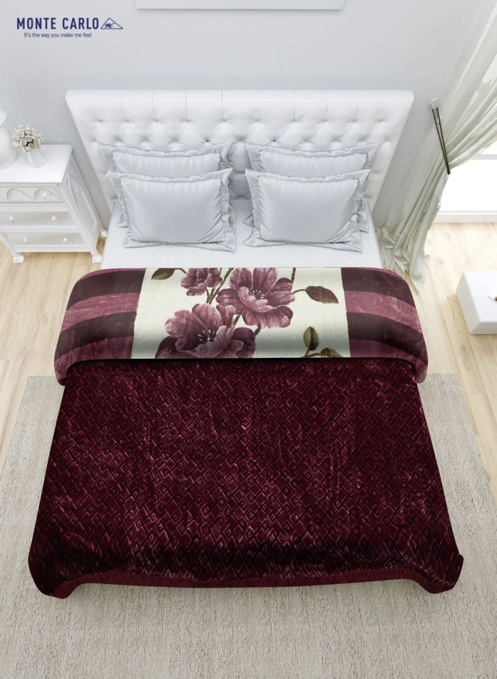 Printed Mink Double Blanket for Heavy Winter -3 Ply - Image 4