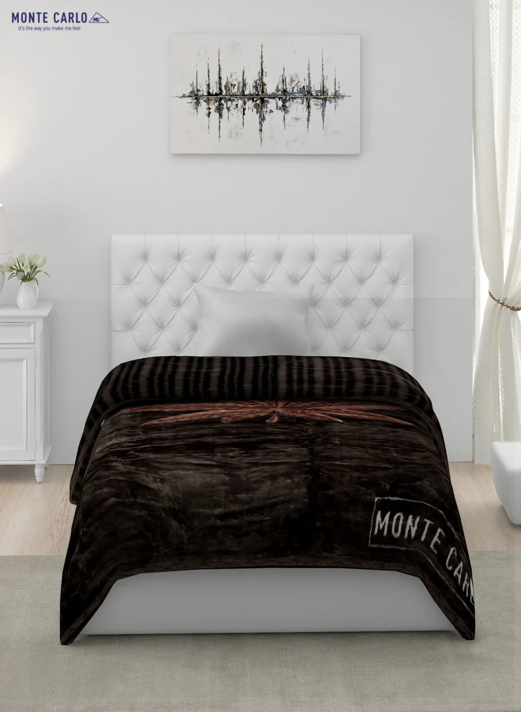 Printed Mink Single Blanket for Heavy Winter -2 Ply - Image 2