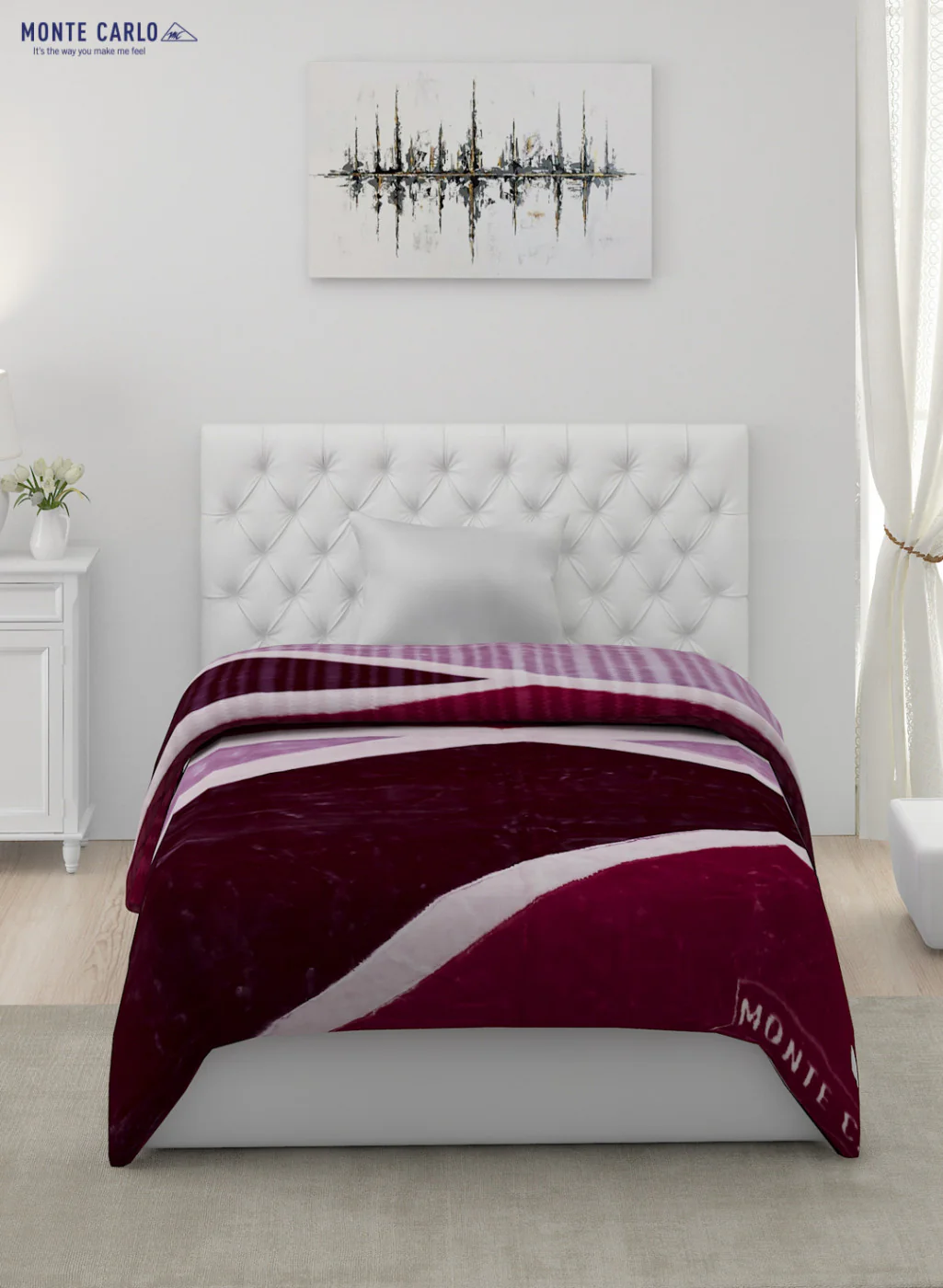 Printed Mink Single Blanket for Heavy Winter -2 Ply - Image 2