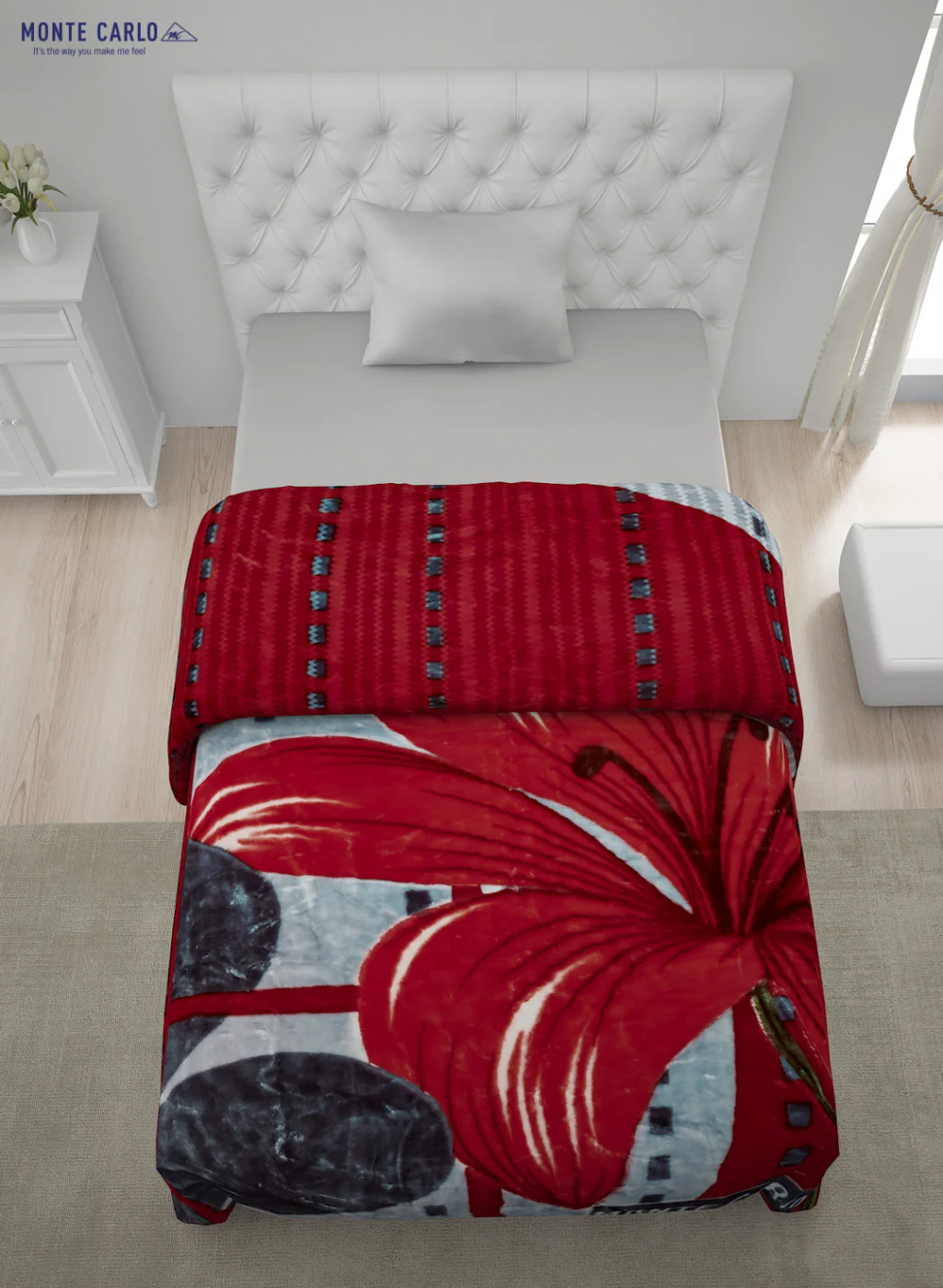 Printed Mink Single Blanket for Heavy Winter -2 Ply - Image 3