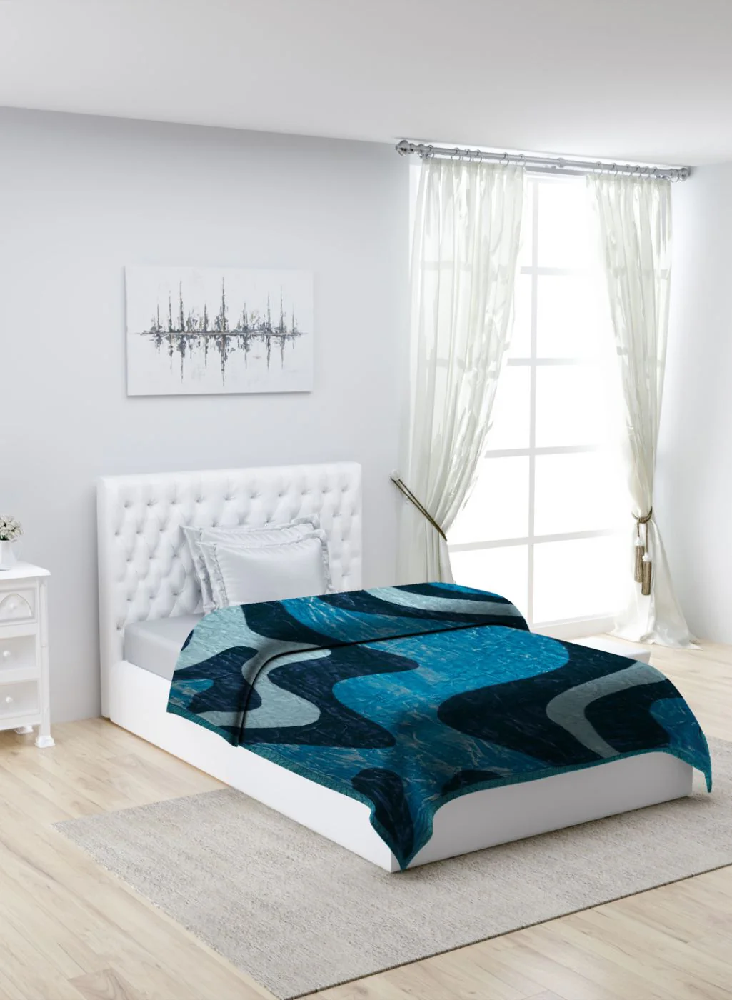 Printed Mink Single Blanket for Mild Winter - 2 Ply - Image 2