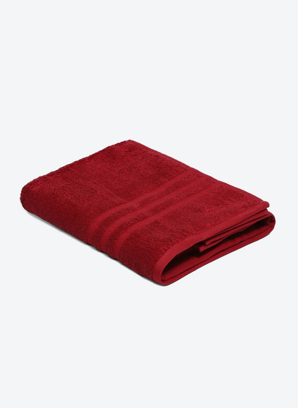 Red Cotton 525 GSM Bath Towel - Image 2