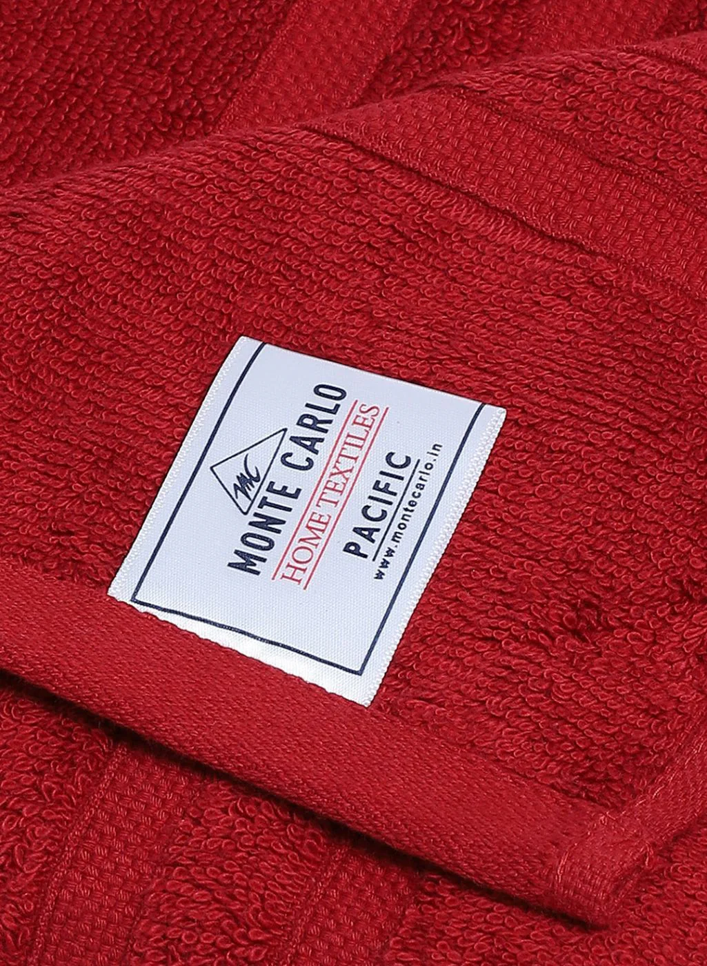 Red Cotton 525 GSM Bath Towel - Image 4