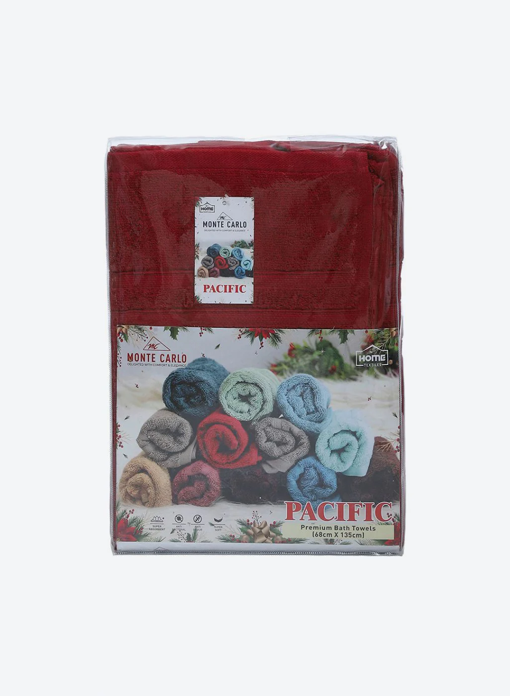 Red Cotton 525 GSM Bath Towel - Image 5
