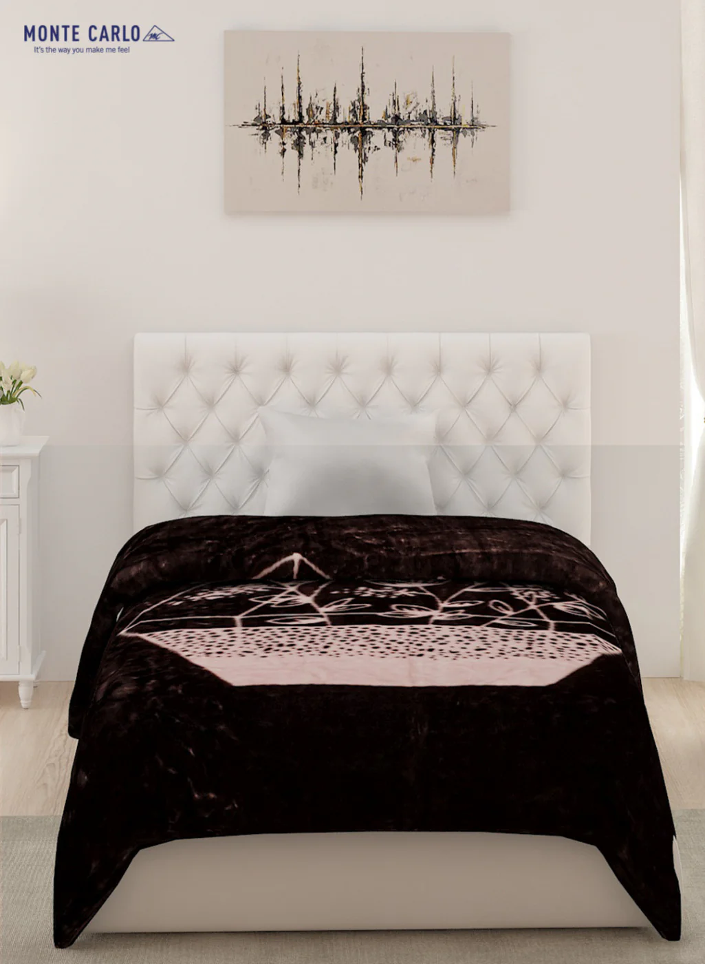 Single Bed Multicolor Mink Blanket - 1 Ply - Image 2
