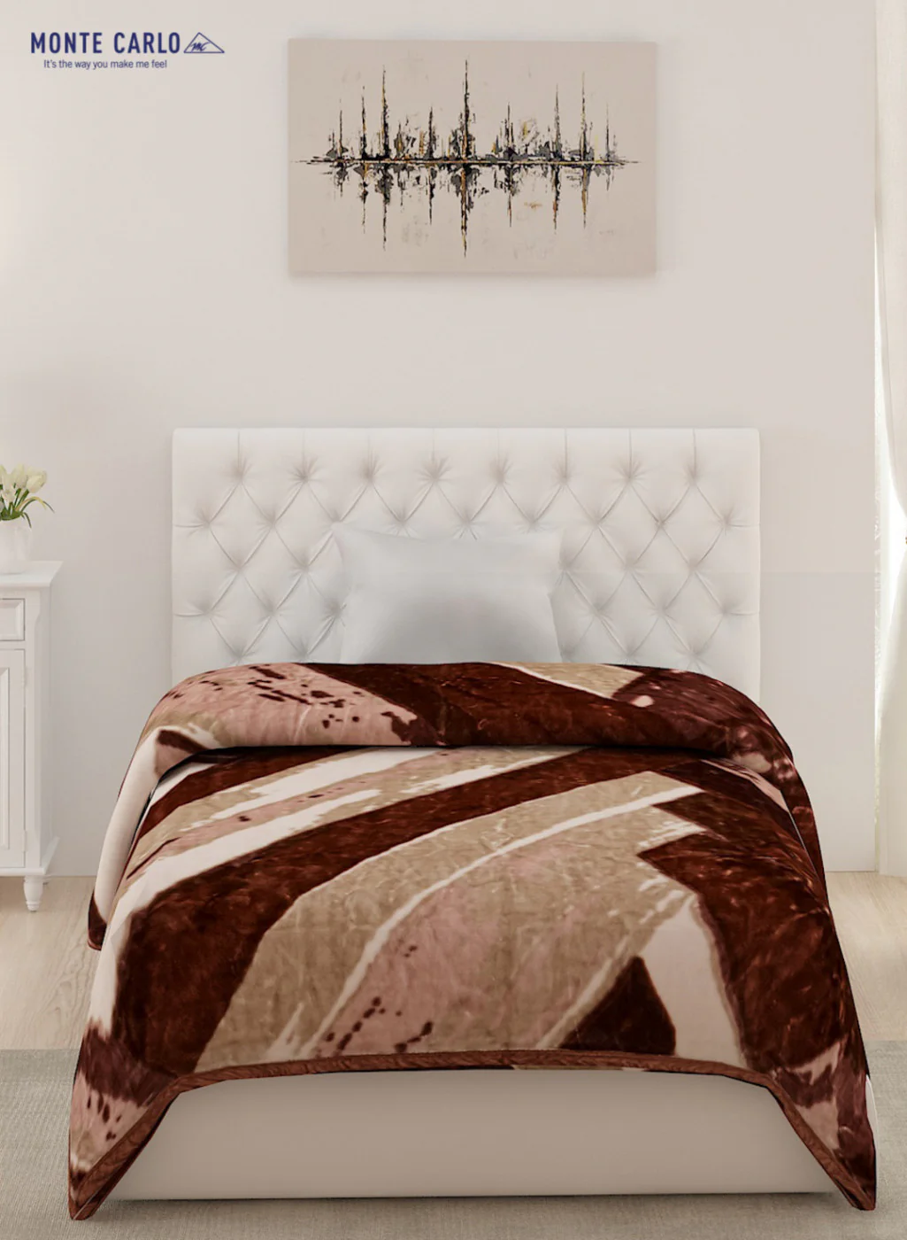 Single Bed Multicolor Mink Blanket - 1 Ply - Image 2