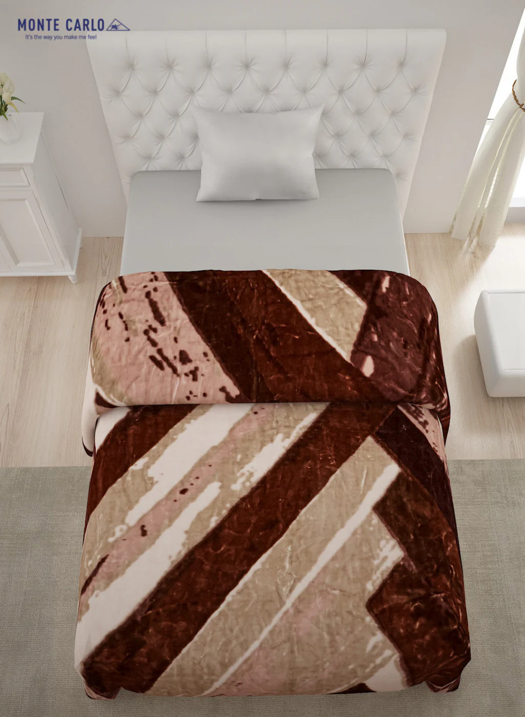 Single Bed Multicolor Mink Blanket - 1 Ply - Image 3
