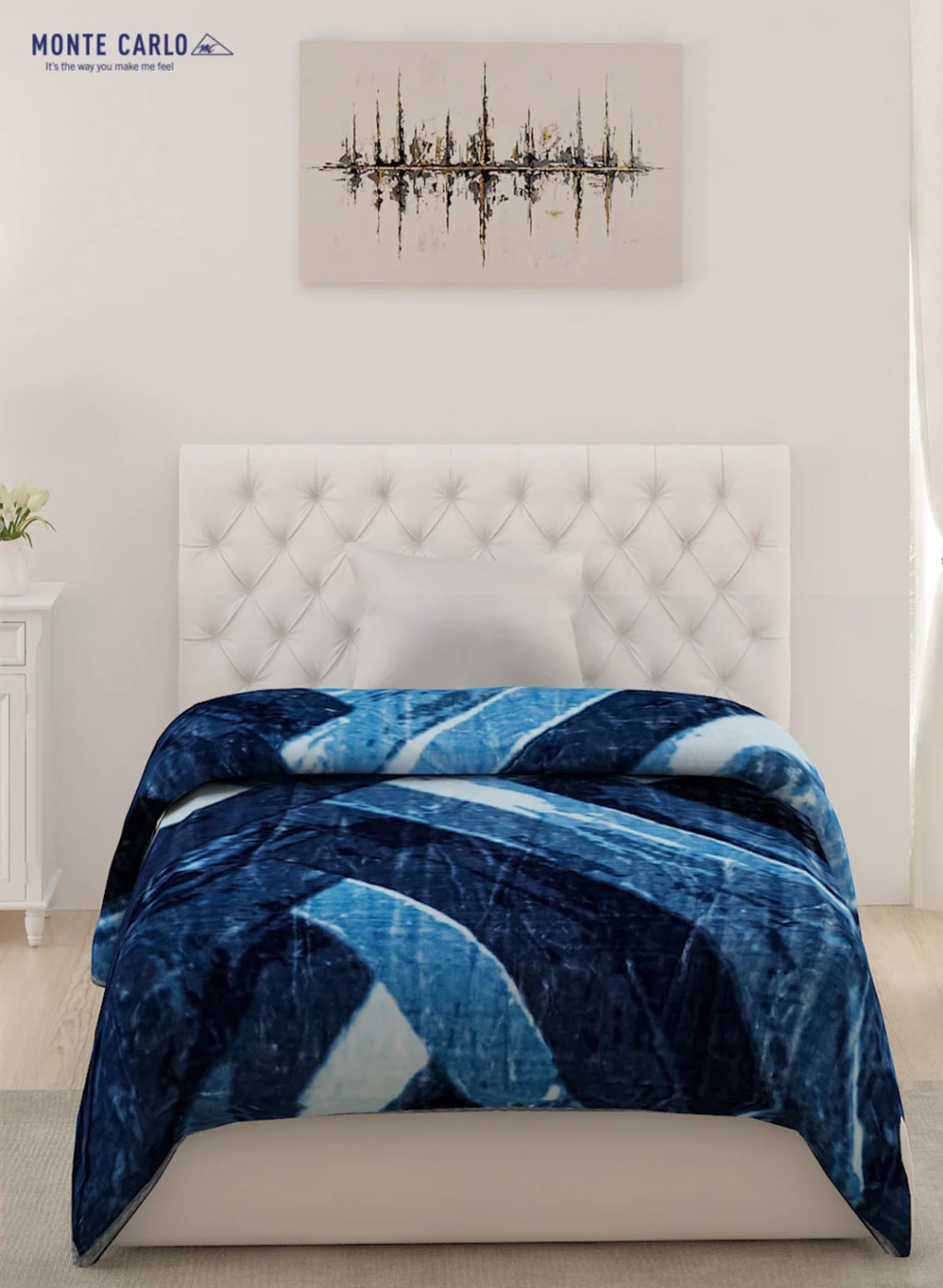 Single Bed Multicolor Mink Blanket - 1 Ply - Image 2