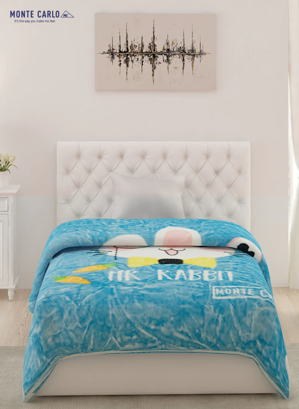 Single Bed Multicolor Mink Blanket - 2 Ply - Image 2