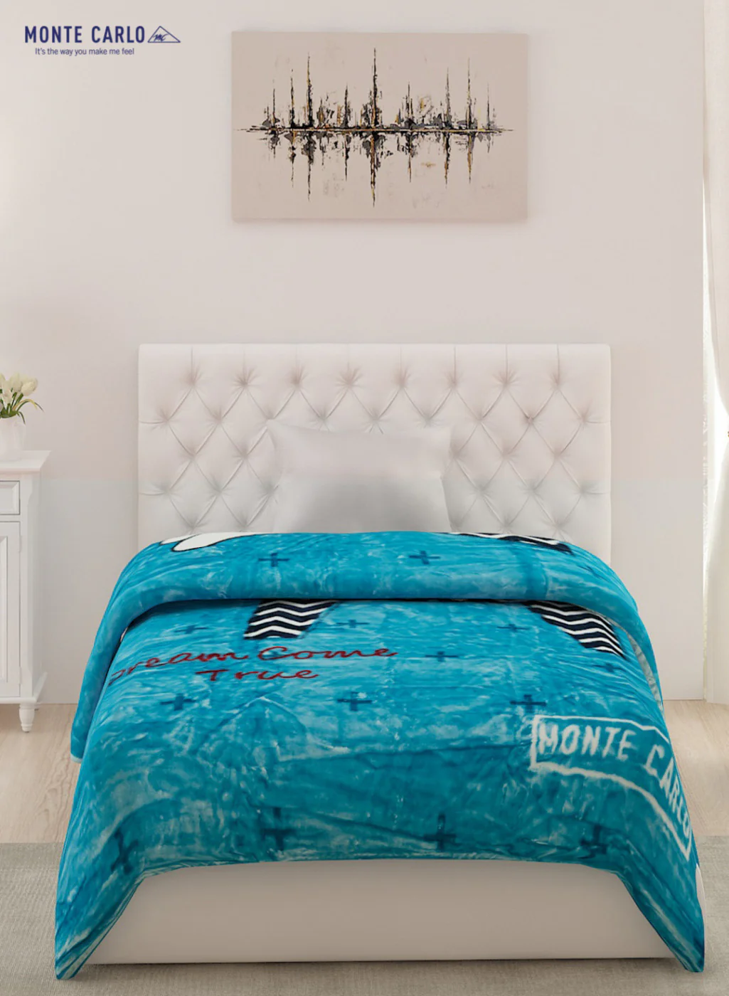 Single Bed Multicolor Mink Blanket - 2 Ply - Image 2
