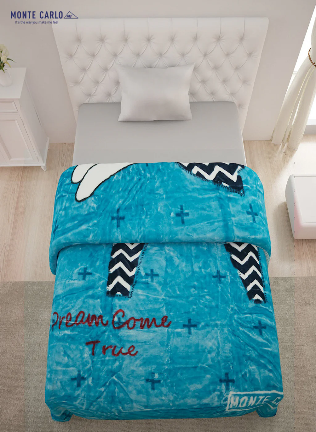 Single Bed Multicolor Mink Blanket - 2 Ply - Image 3