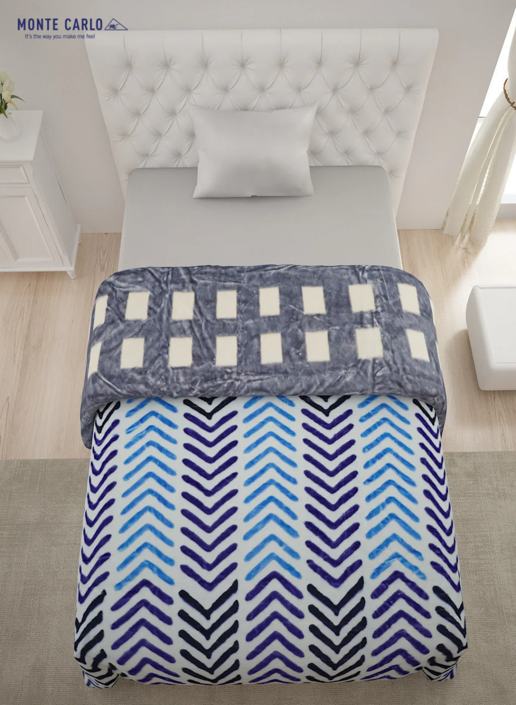 Single Bed Multicolor Mink Blanket - 2 Ply - Image 4