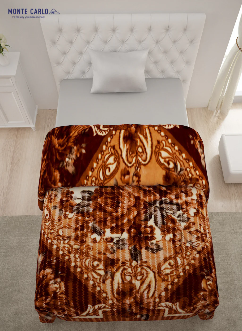 Single Bed Multicolor Mink Blanket - 2 Ply - Image 4