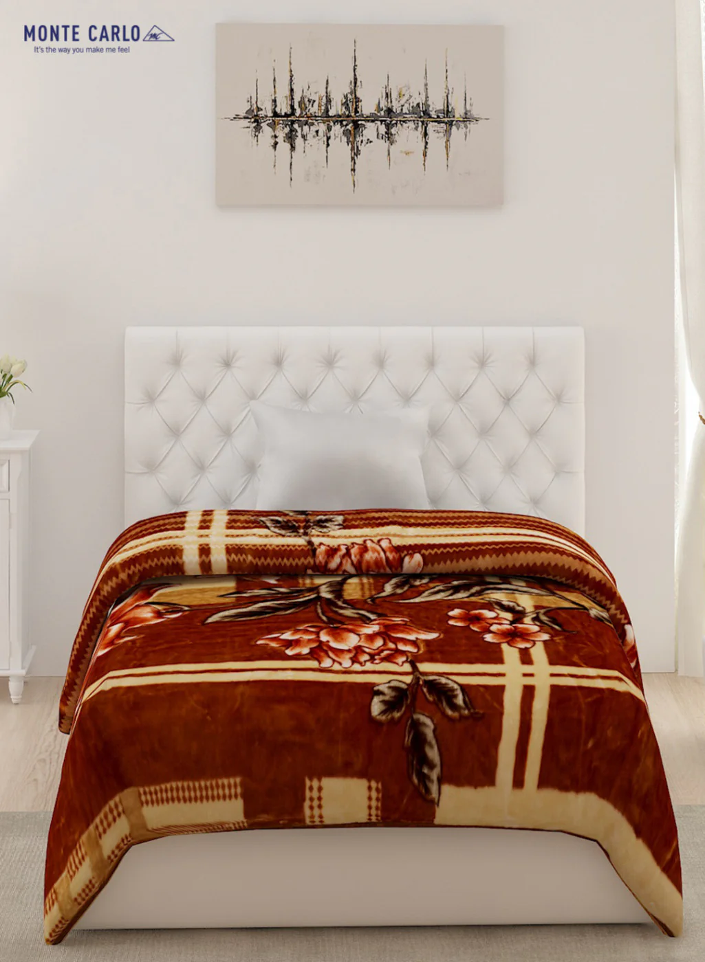 Single Bed Multicolor Mink Blanket - 2 Ply - Image 3