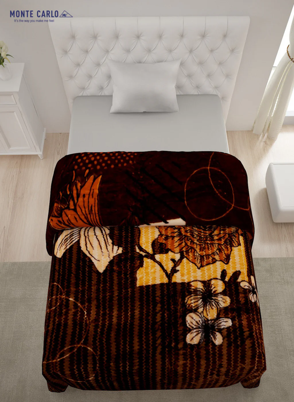 Single Bed Multicolor Mink Blanket - 2 Ply - Image 4