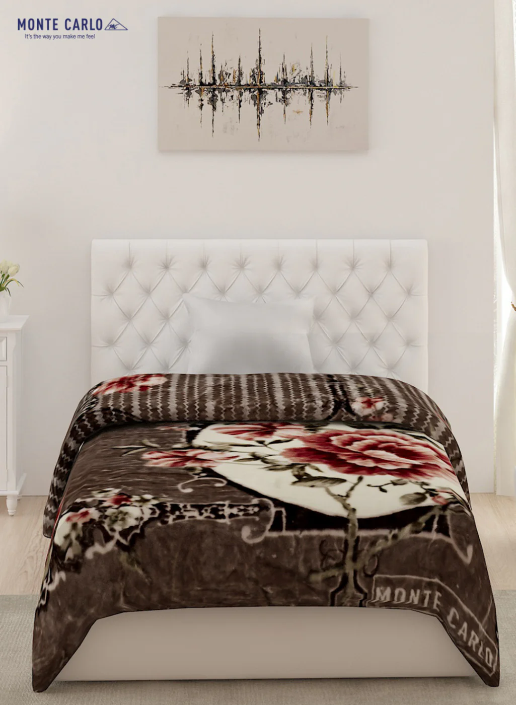 Single Bed Multicolor Mink Blanket - 2 Ply - Image 3