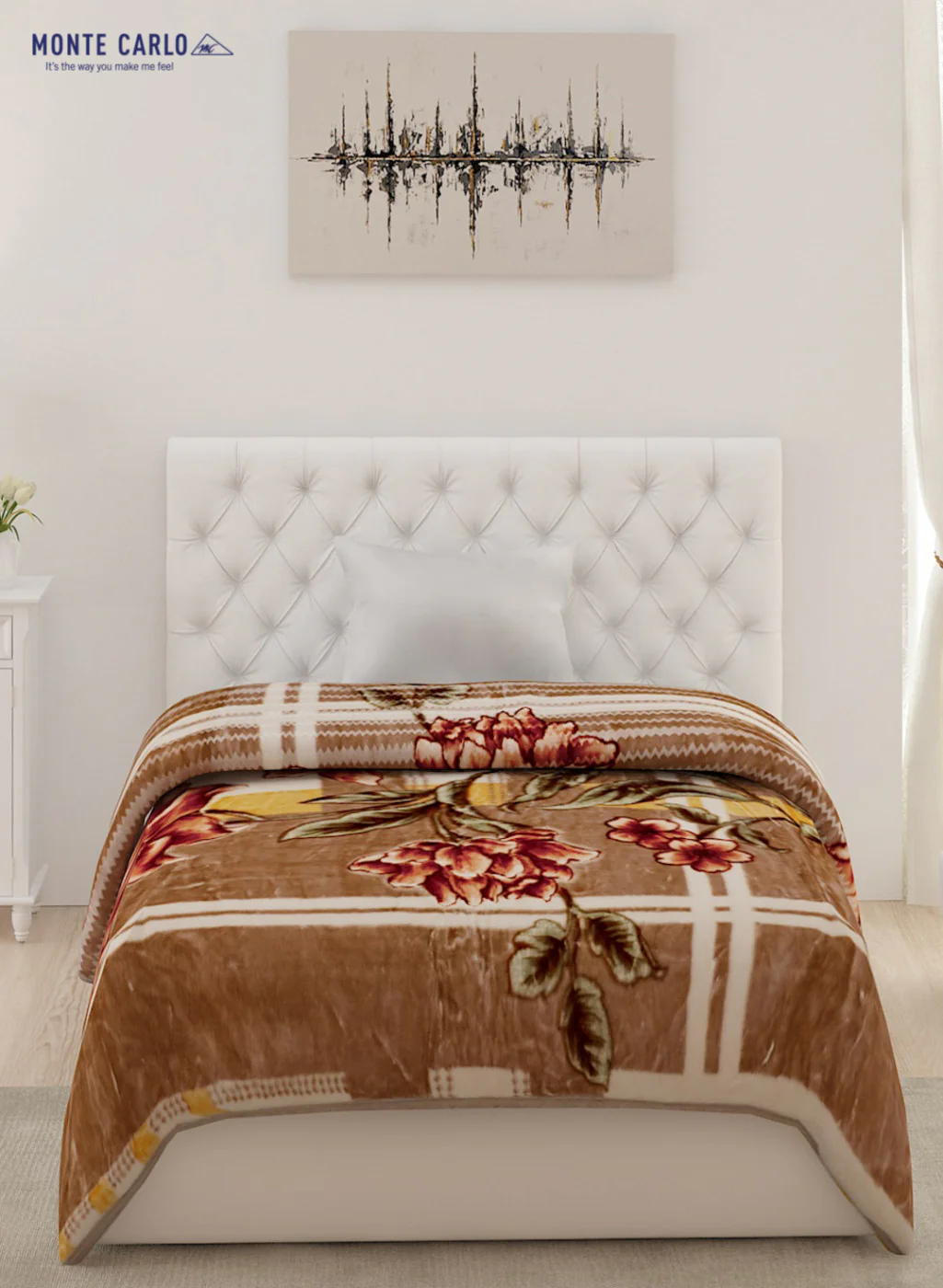 Single Bed Multicolor Mink Blanket - 2 Ply - Image 3