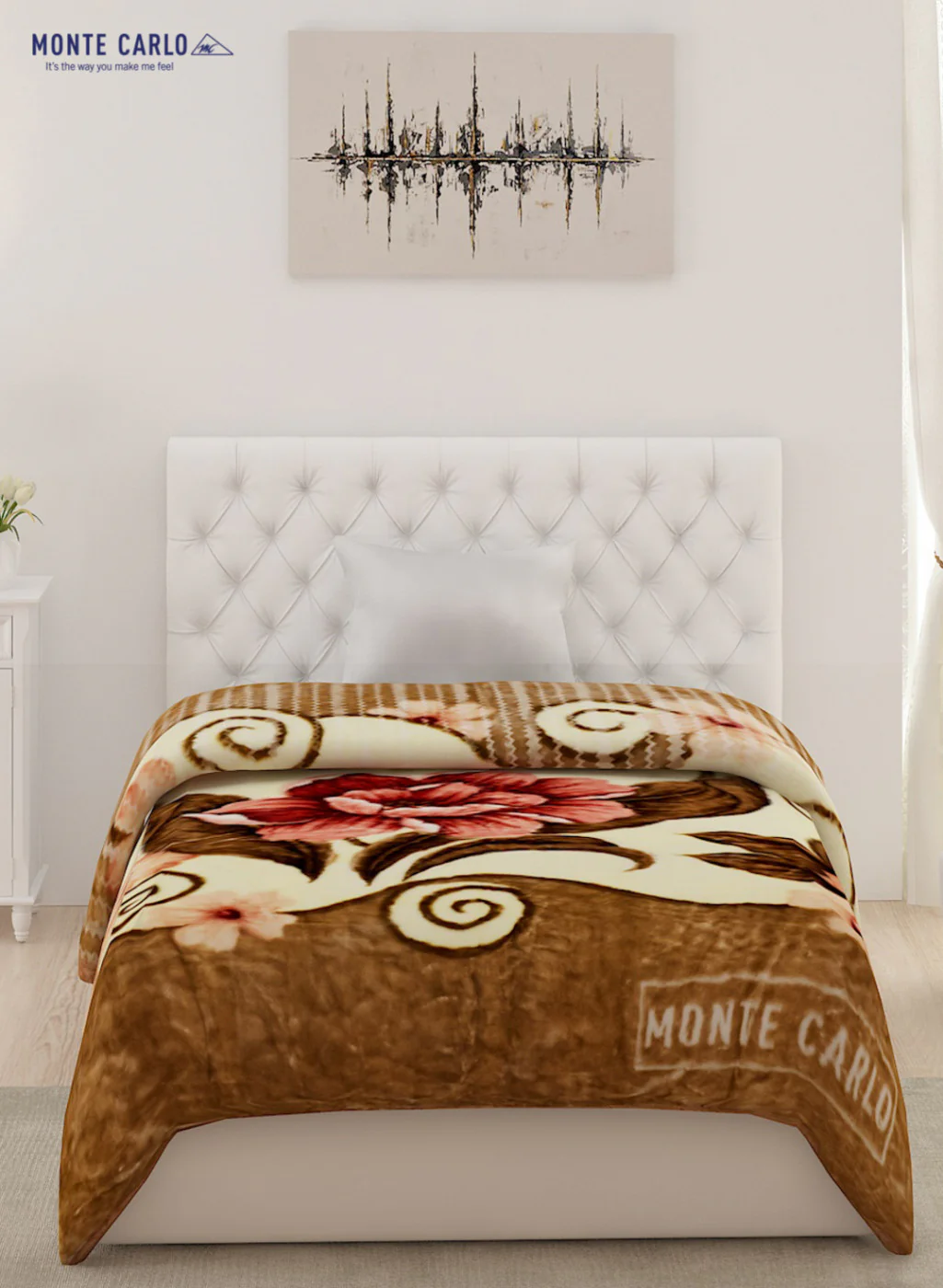 Single Bed Multicolor Mink Blanket - 2 Ply - Image 3
