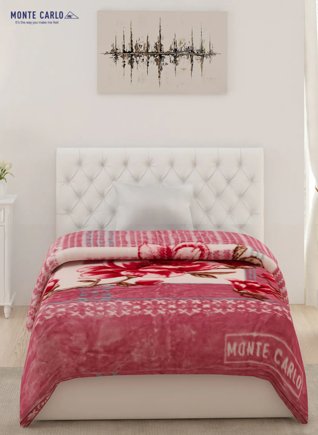 Single Bed Multicolor Mink Blanket - 2 Ply - Image 3