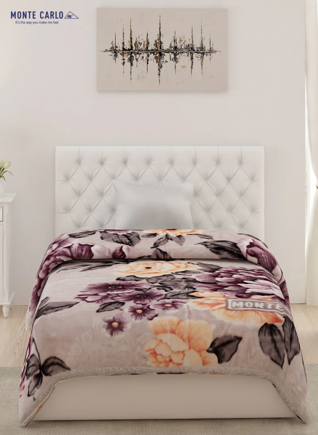 Single Bed Multicolor Mink Blanket - 2 Ply - Image 2