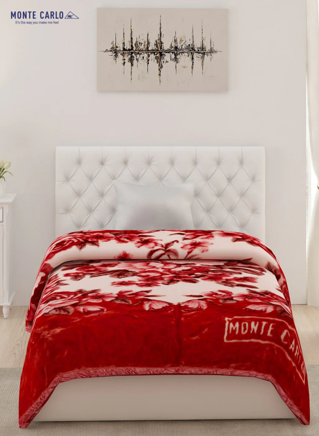 Single Bed Multicolor Mink Blanket - 2 Ply - Image 2