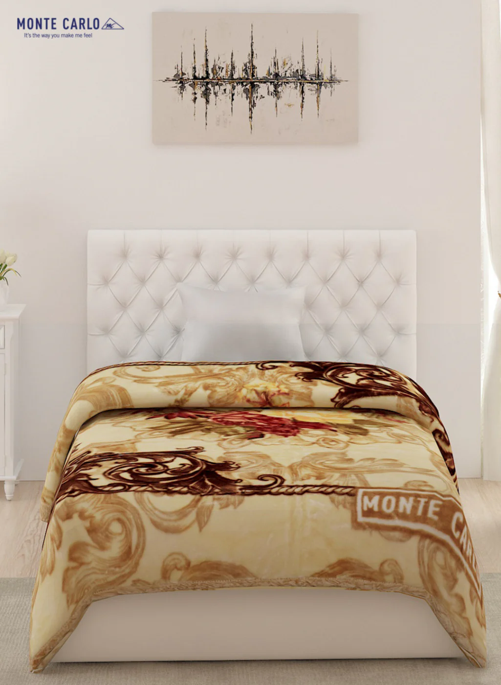 Single Bed Multicolor Mink Blanket - 2 Ply - Image 2