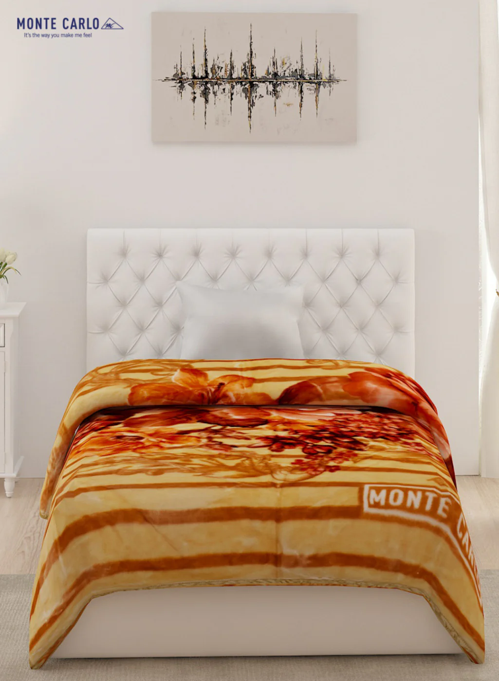 Single Bed Multicolor Mink Blanket - 2 Ply - Image 2