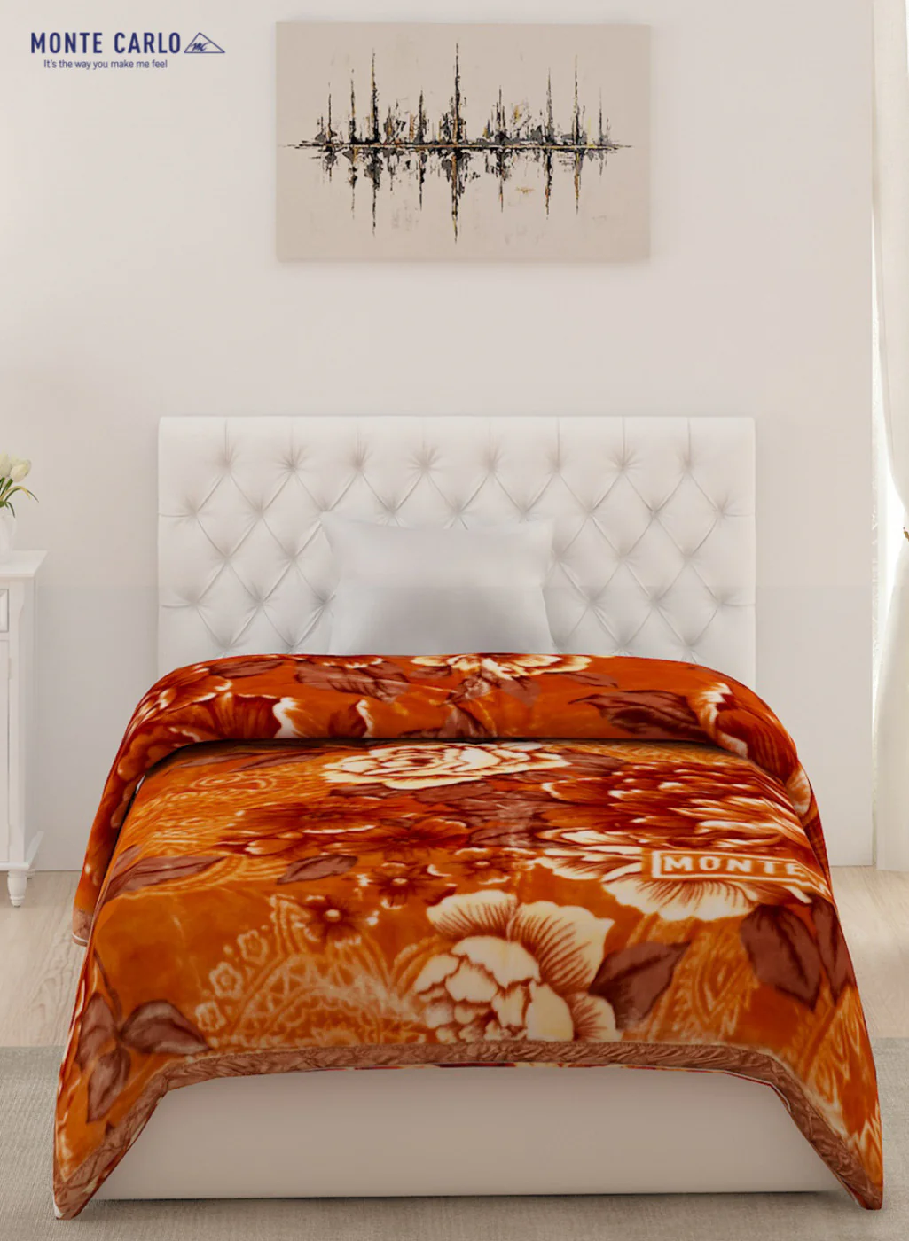 Single Bed Multicolor Mink Blanket - 2 Ply - Image 2