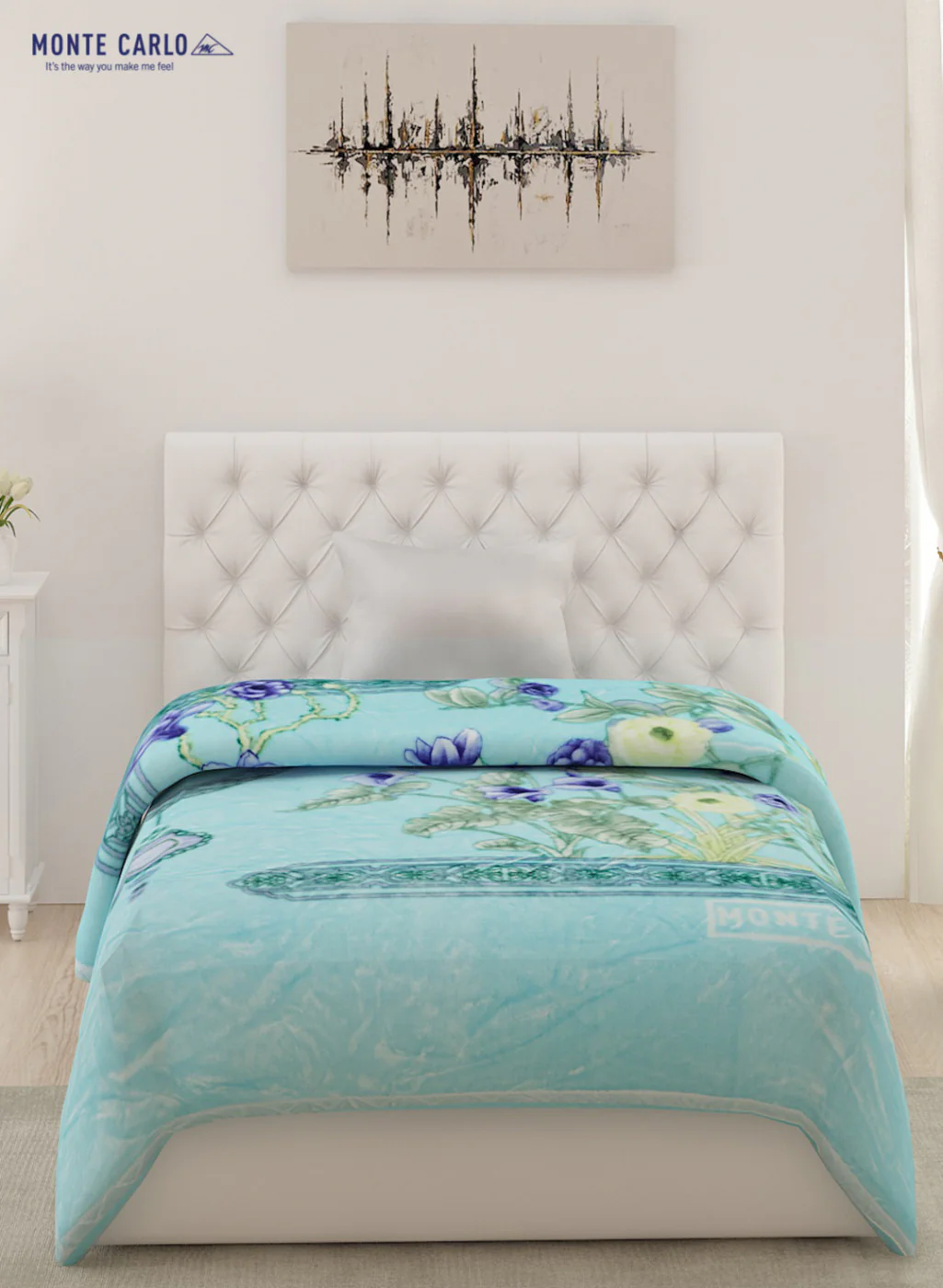 Single Bed Multicolor Mink Blanket - 2 Ply - Image 2