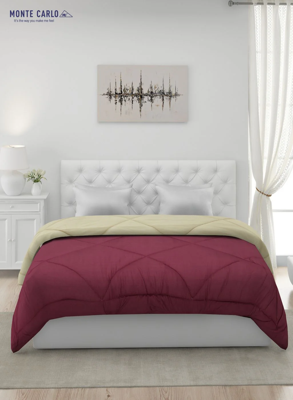 Solid Microfibre Double Comforter for Mild Winter - Image 4