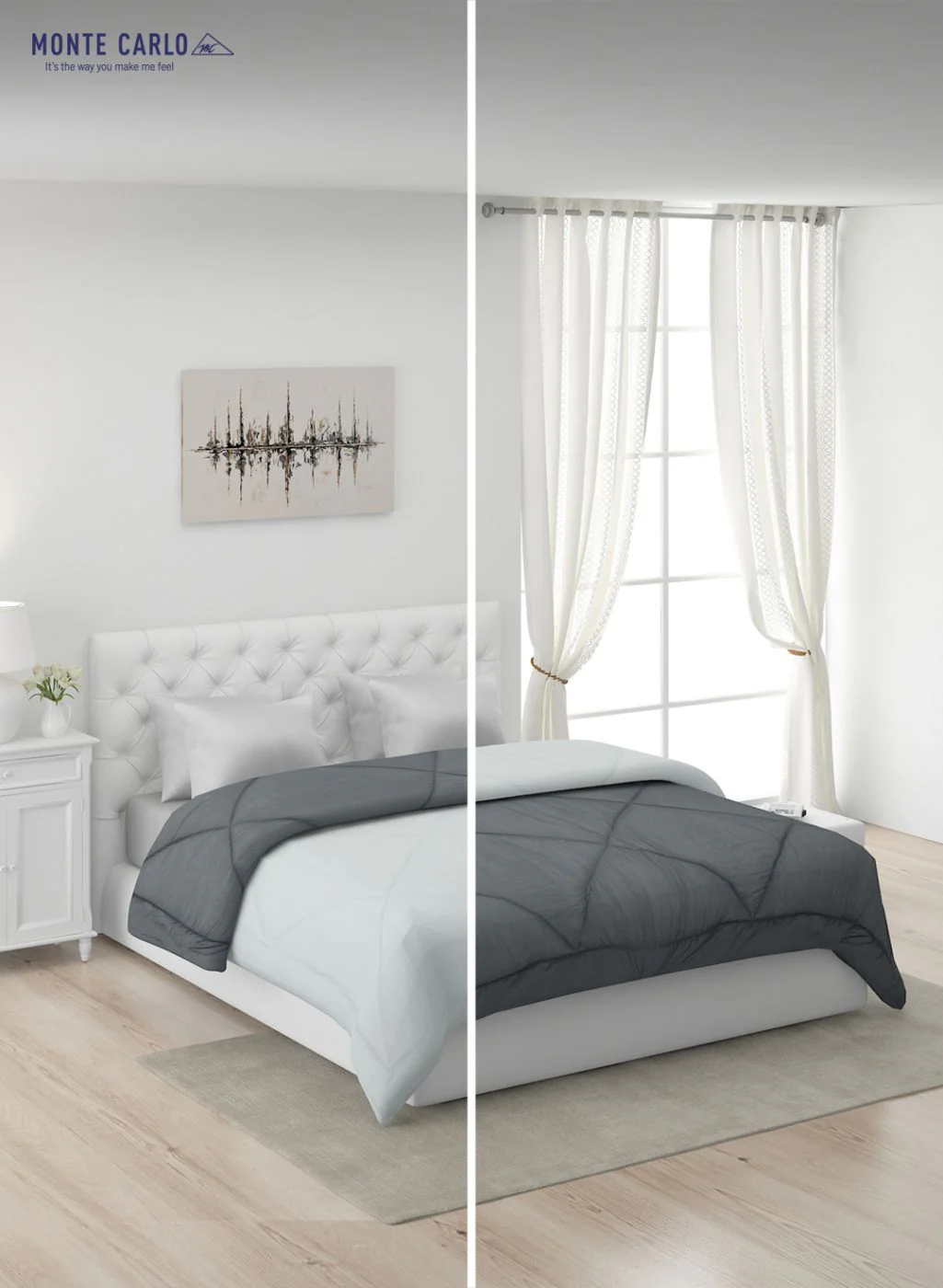 Solid Microfibre Double Comforter for Mild Winter - Image 3