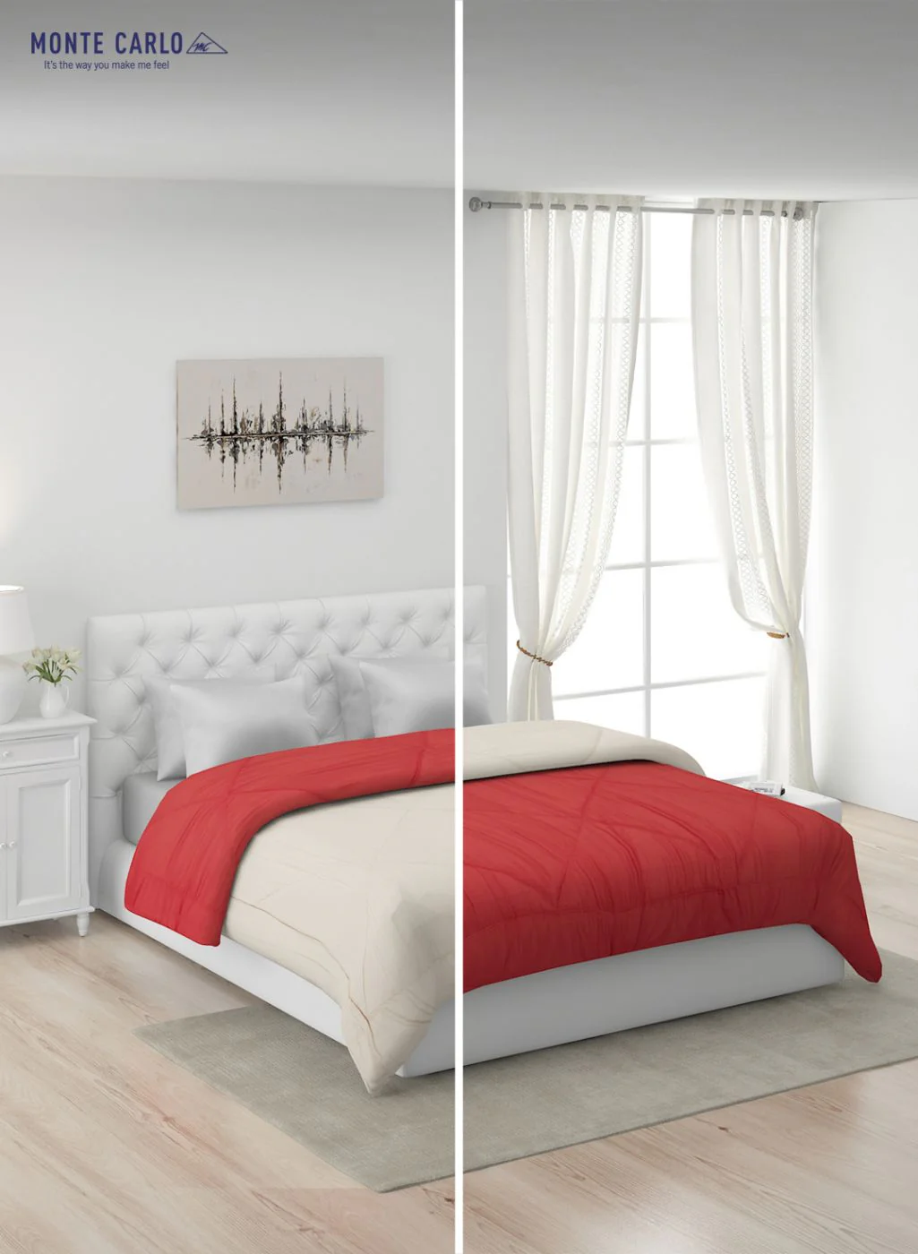 Solid Microfibre Double Comforter for Mild Winter - Image 3