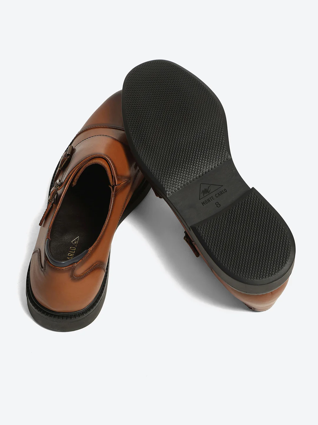 Monte Carlo Tan Double Monk Strap Formal Shoes for Men - Image 5