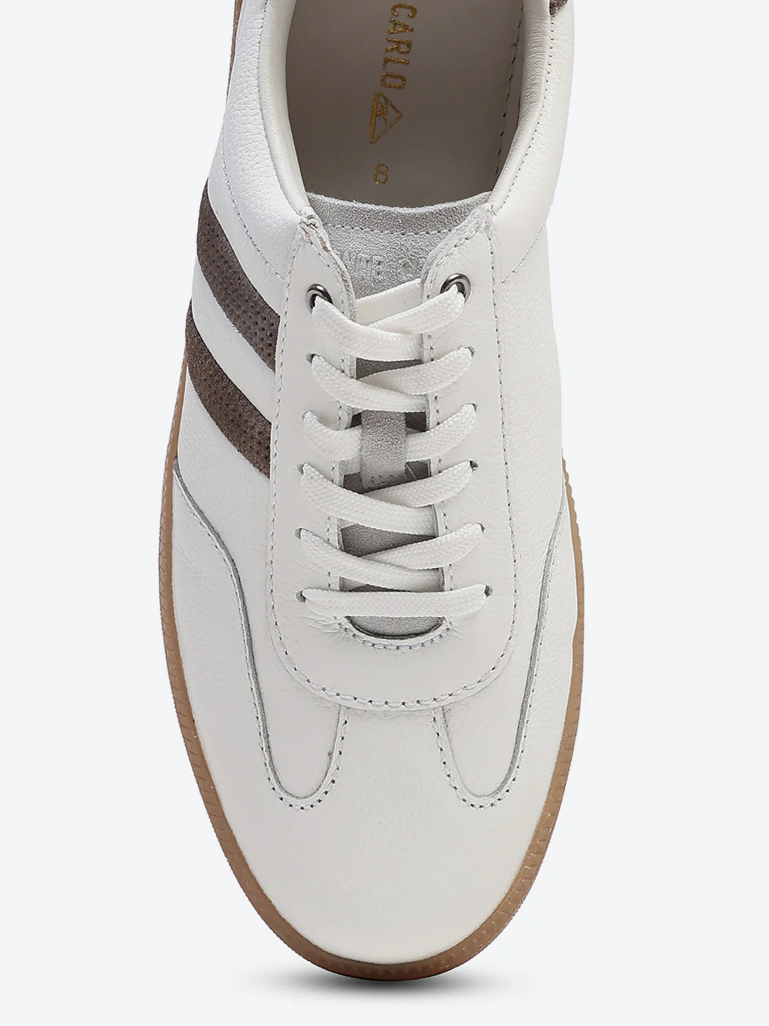 Monte Carlo White Smart Lace-Up Casual Sneakers for Men - Image 7