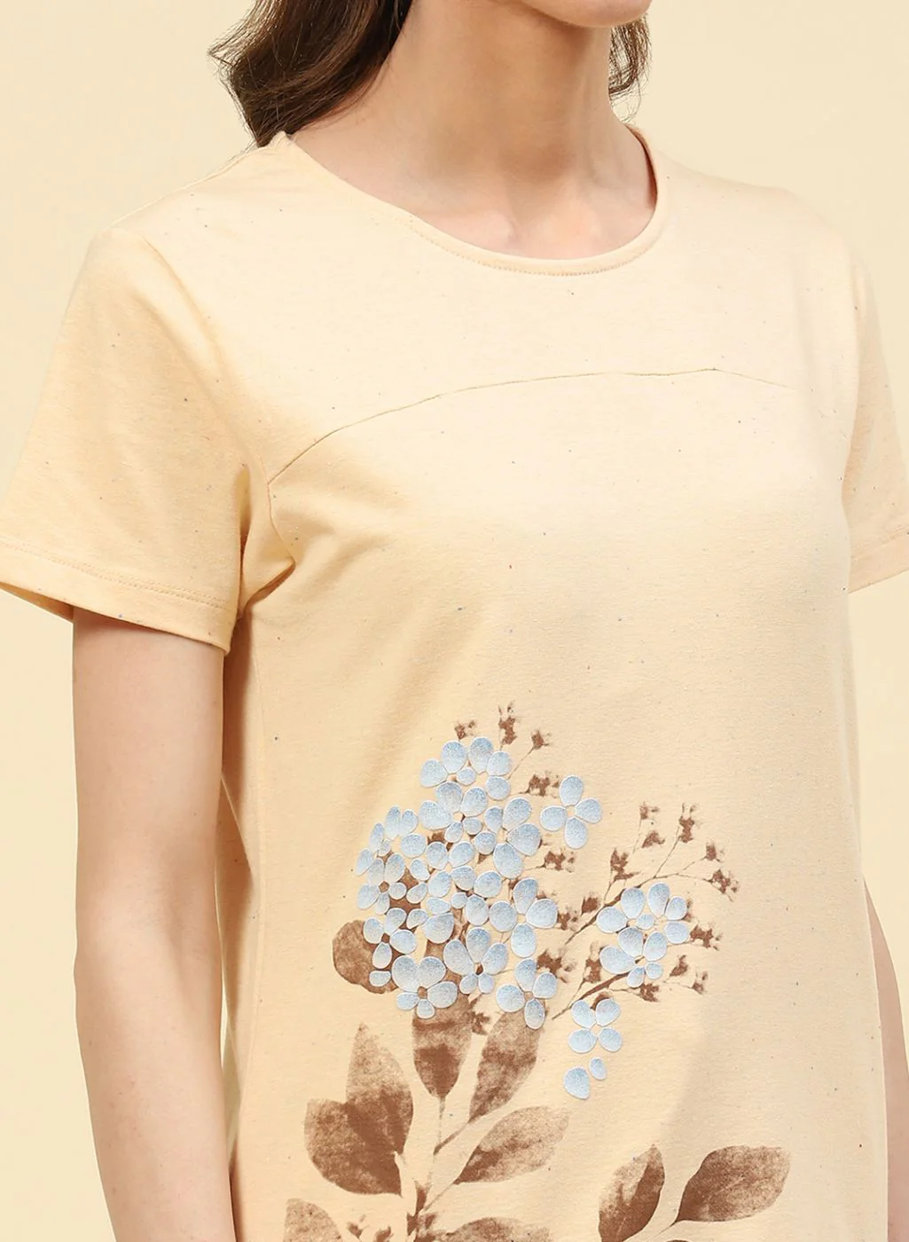 Women Beige Printed Lower Set - Image 6