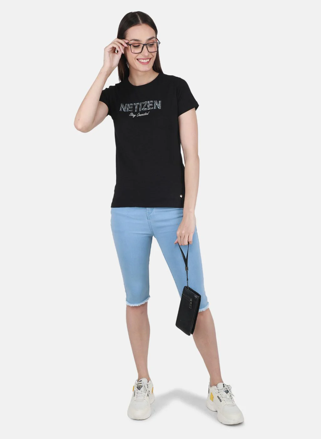 Women Black Embroidered Top - Image 4