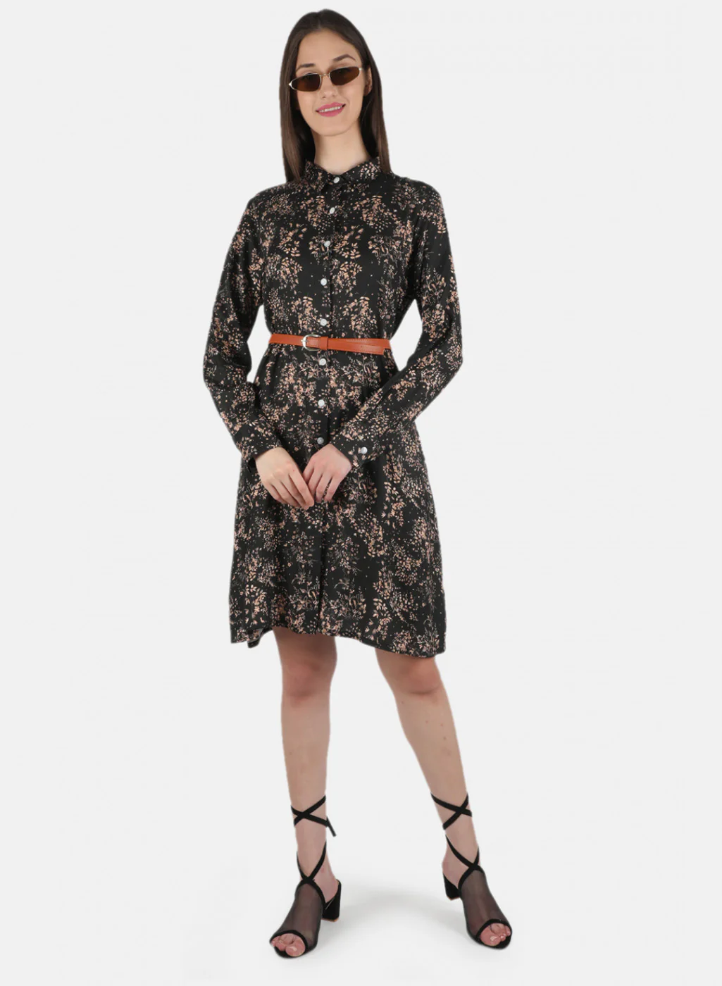 Women Black Printed Tunic - Image 4