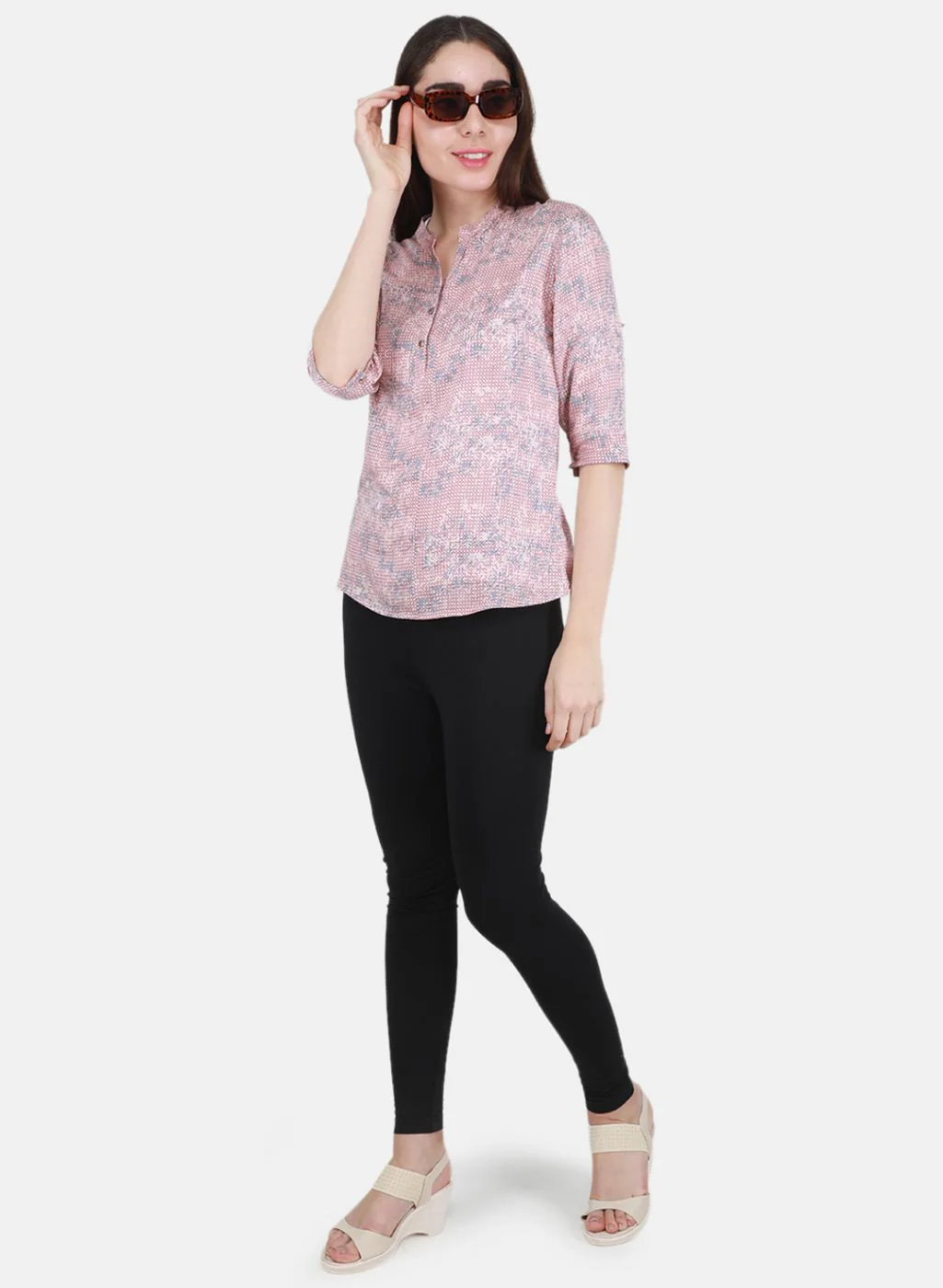 Women Black Solid Legging - Image 4