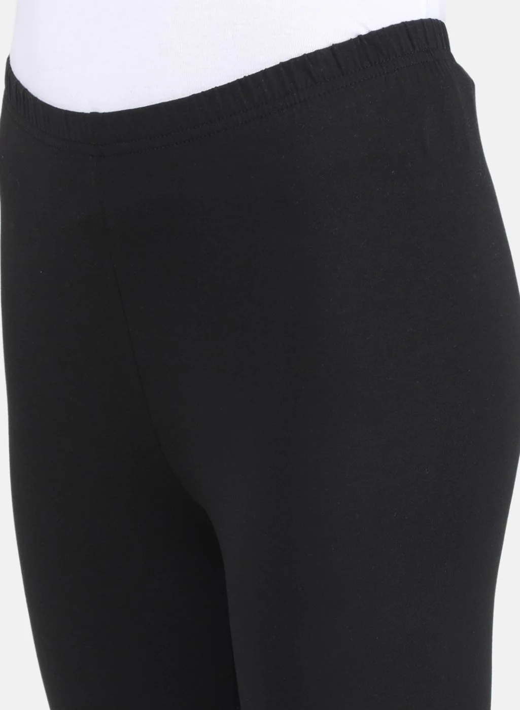 Women Black Solid Legging - Image 5
