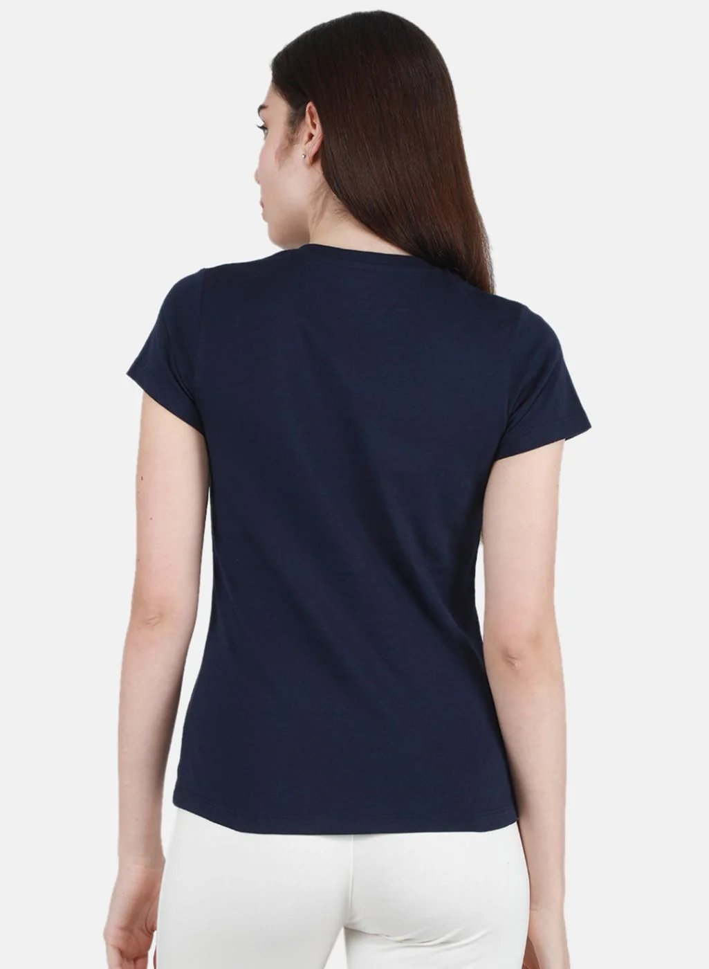 Women Blue & Off White Solid Top 2 Pc Set - Image 4