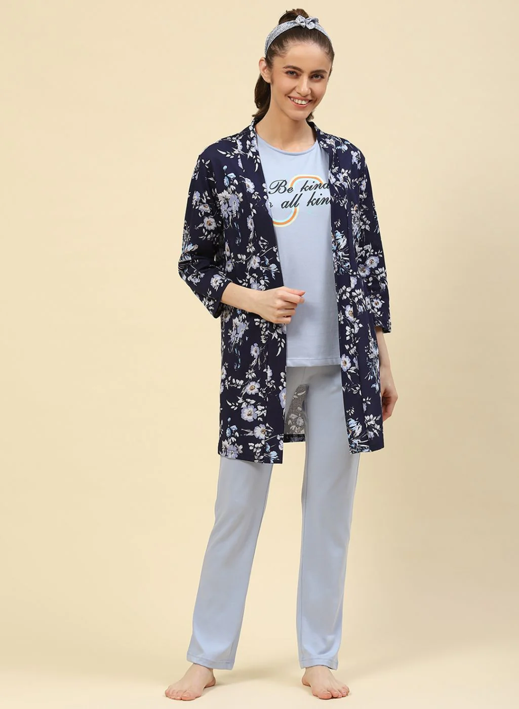 Women Blue Printed Combo Set - Image 3
