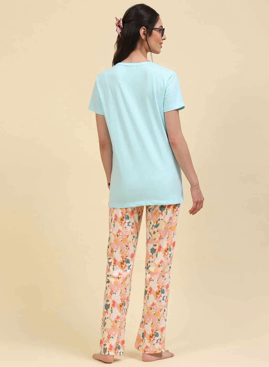 Women Blue Printed Lower Set - Image 4