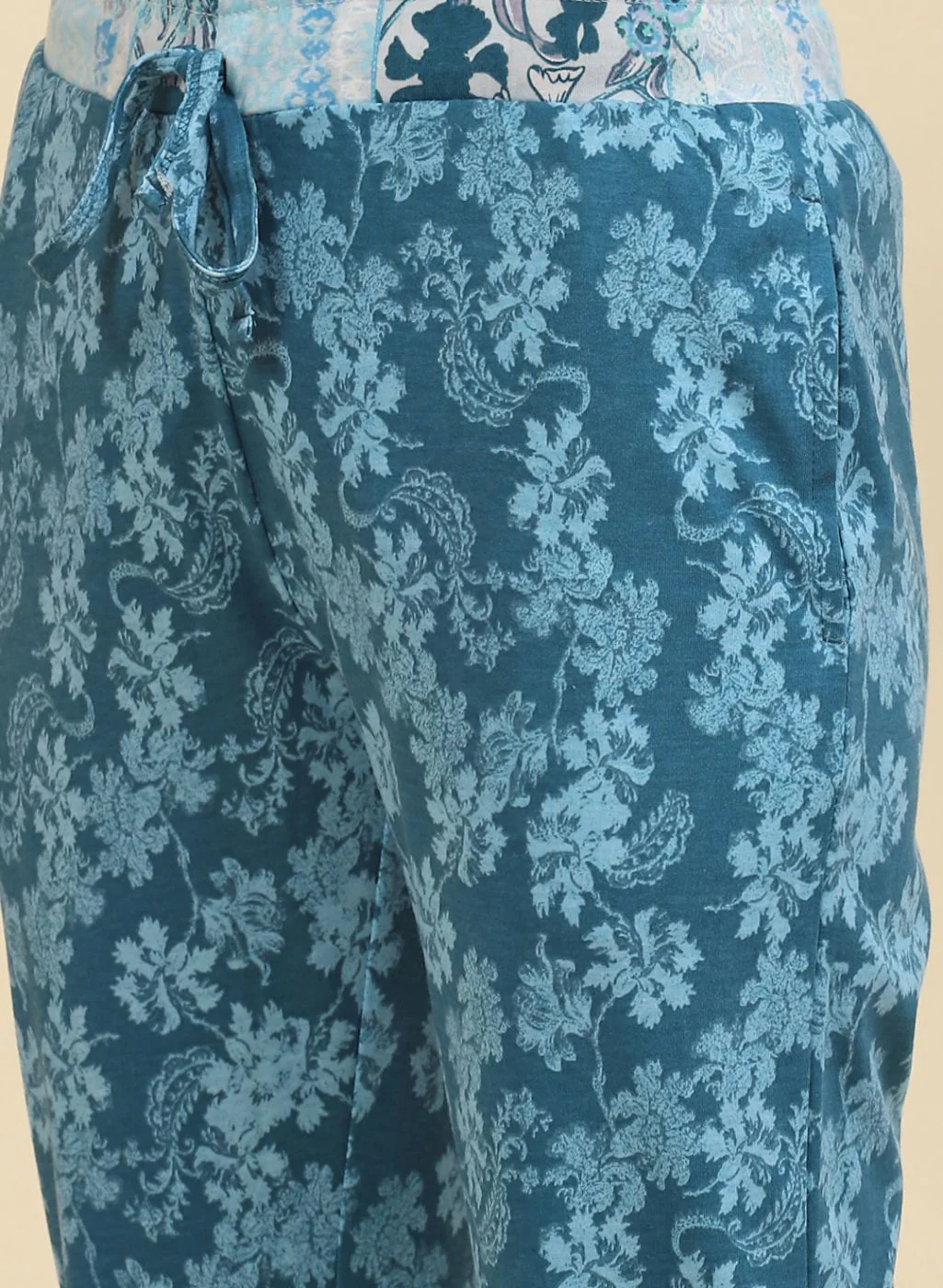 Women Blue Printed Lower Set - Image 7