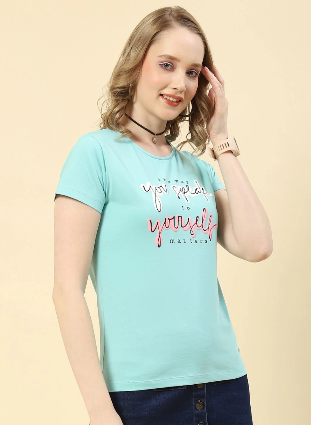 Women Blue Printed Top - Image 3
