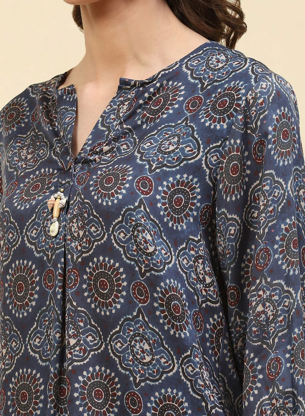 Women Blue Printed Top - Image 6