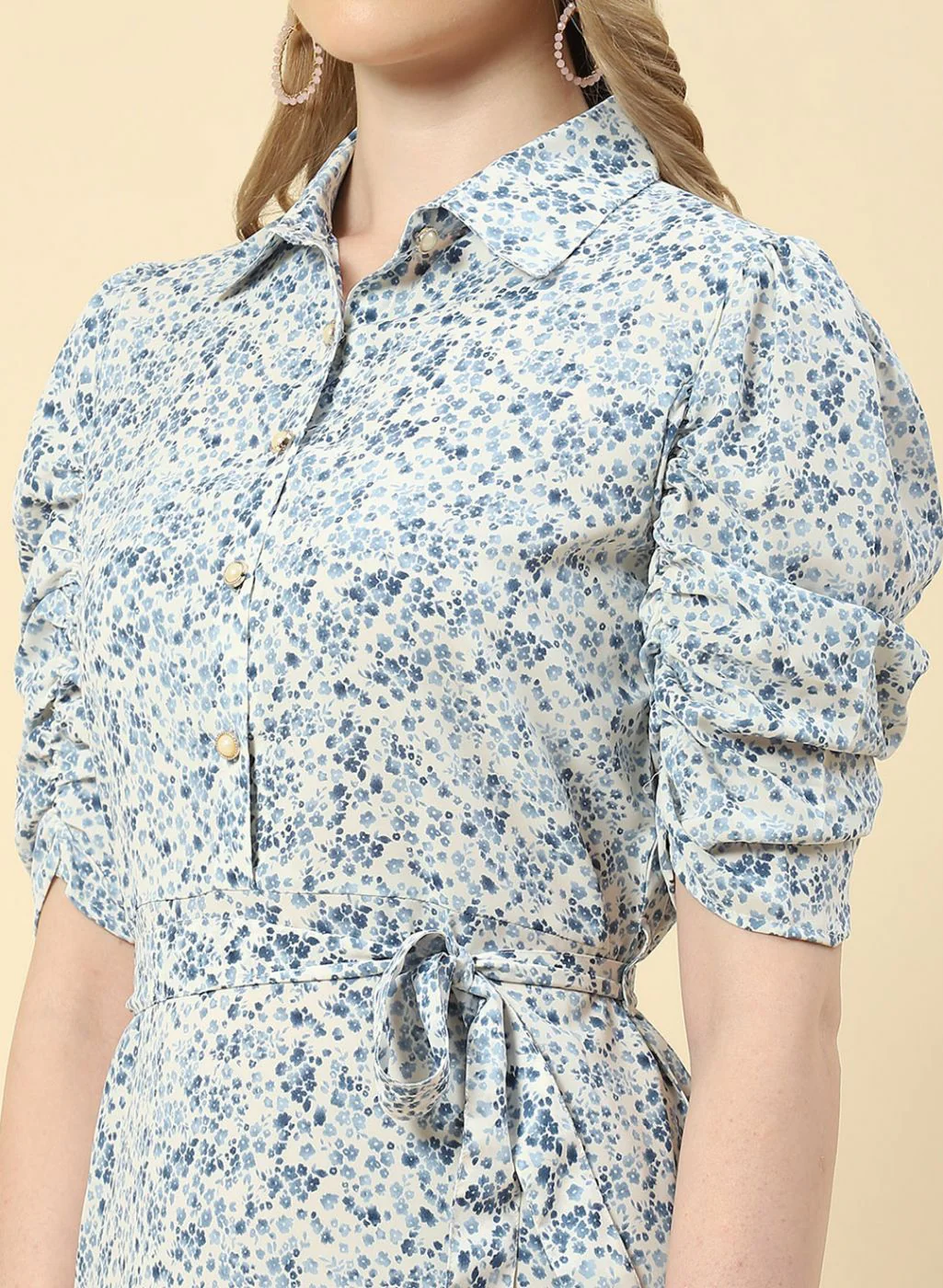 Women Blue Printed Tunic - Image 6