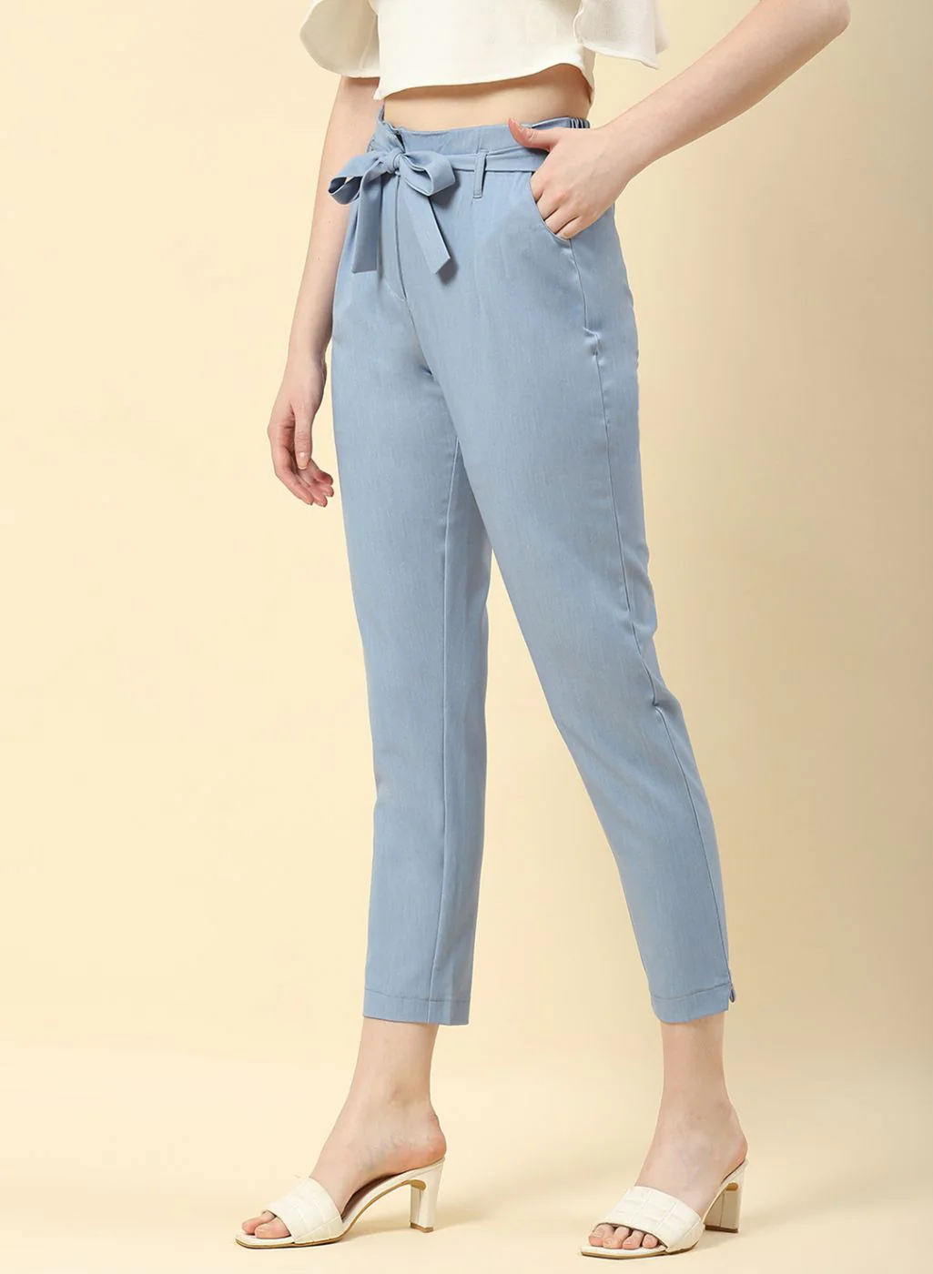 Women Blue Regular Fit Lower - Image 3
