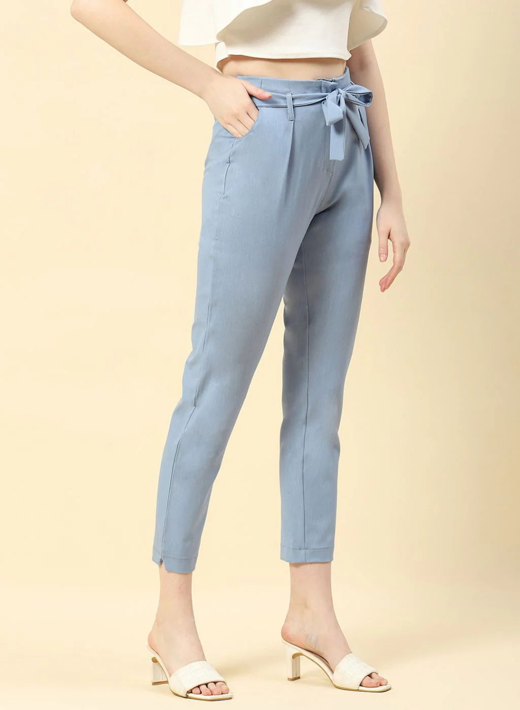 Women Blue Regular Fit Lower - Image 4